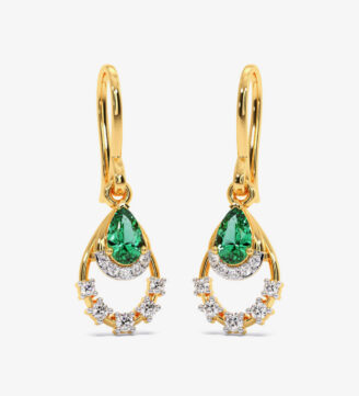 Verdant Splendour Diamond Dangle Earrings